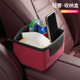 车载扶手箱收纳盒多功能纸巾盒座椅中间置物汽车内家用储物翻毛皮