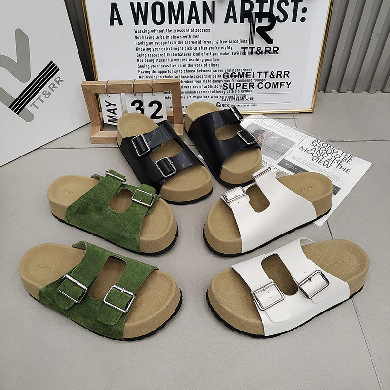 TTRR厚底外穿女鞋托卡扣懒人女鞋