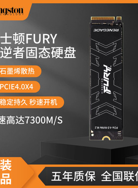 Kingston/金士顿 KC3000 FURY 1T固态硬盘2TB M.2笔记本台式电脑