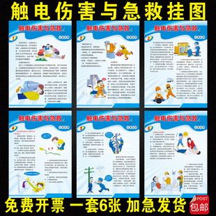 生产现场伤害与急救挂图中暑吸入毒气烧伤创伤止血触电休克应急