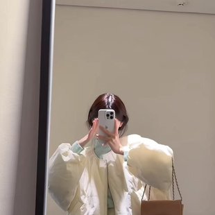 深冬装小个子穿搭一整套韩系气质小香风棉服外套休闲裤三件套装女