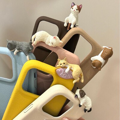 可爱卡通猫咪苹果手机壳防摔