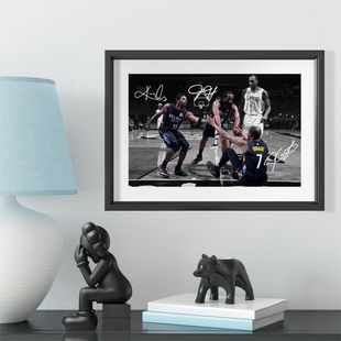篮网三巨头照片墙哈登家居饰品欧文桌摆件杜兰特相框卧室客厅壁画