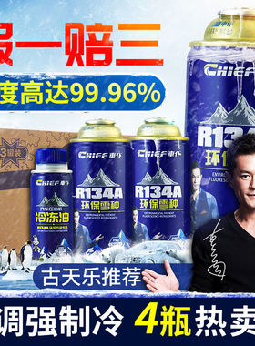 车仆汽车空调制冷剂R134a环保雪种车用冷媒无氟利昂3瓶套装正品