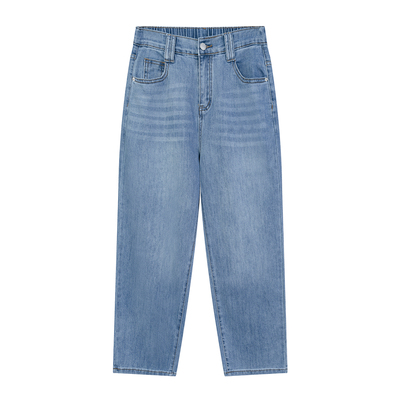 高弹力阔腿牛仔裤女夏季薄款