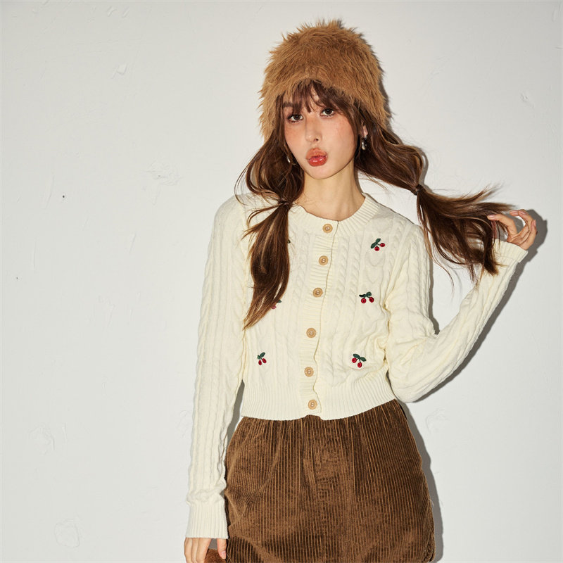 CLOUDSEASON针织开衫外套女2026年春新款百搭法式小个子短款上衣,女装/女士精品,毛针织衫,淘宝优惠券,粉丝福利购,淘宝优惠卷