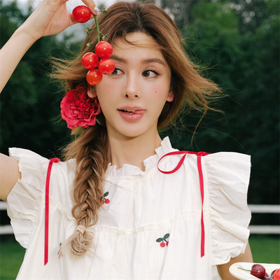 CLOUDSEASON樱桃蝴蝶结娃娃裙