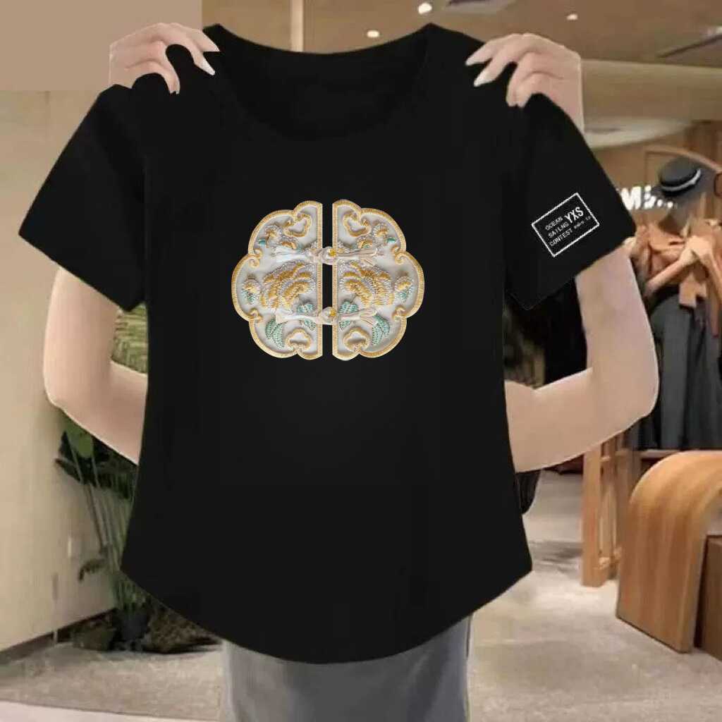 白色正肩短袖t恤女夏季2025新款设计感小众法式别致短款半袖上衣图片