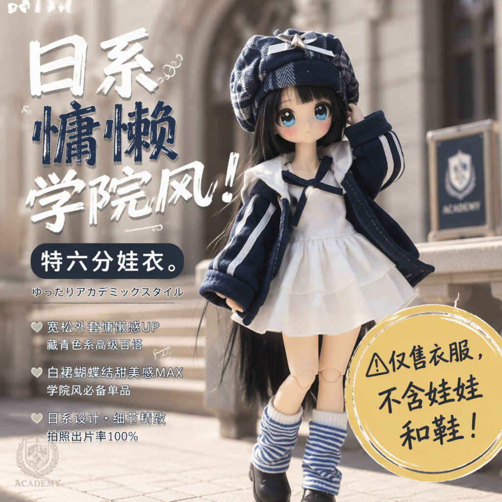 四代米甜特6Blythe小布娃衣OB22/OB24可穿小六azone无属性 仅衣服