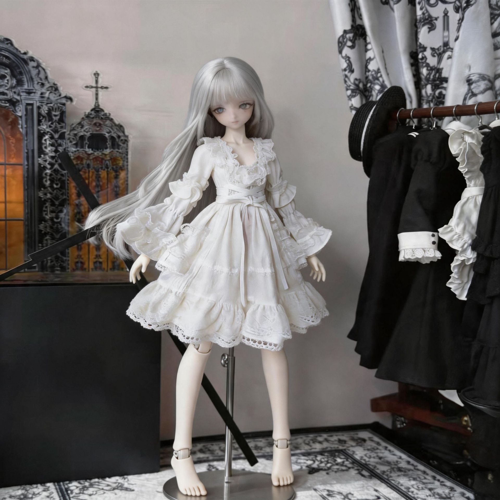 仅娃衣】适用于bjd4分娃衣3分4分6分洛丽塔裙子305060cm娃娃衣服图片