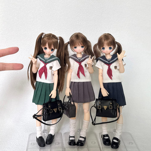 azone blythe小布ob24短袖百褶裙短裤 ob22娃衣水手服制服