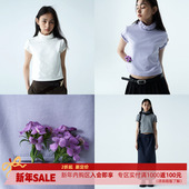 DOSORDONTS 口袋拉链T恤女夏季 三色空气褶皱圆领设计感短袖 衬衫