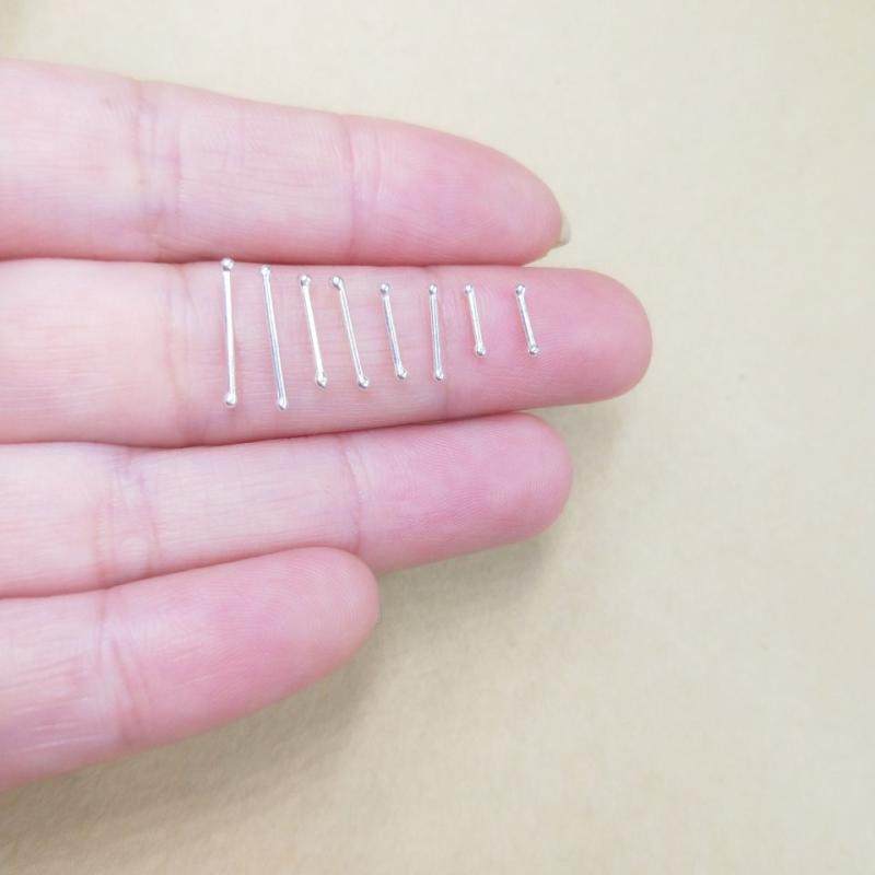 999纯银养耳棒足银韩版简约球球耳钉女养耳洞耳棍隐形针耳棒圆头