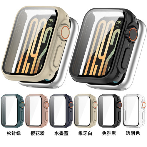 适用小米手环9Pro秒变保护壳MI band9 pro钢化膜+PC壳膜一体表套