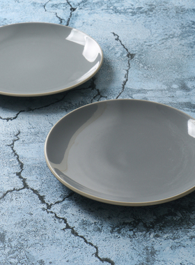 【英国订单 孤品】dby釉下彩蓝灰色盘子【高端 新骨瓷】菜盘平盘