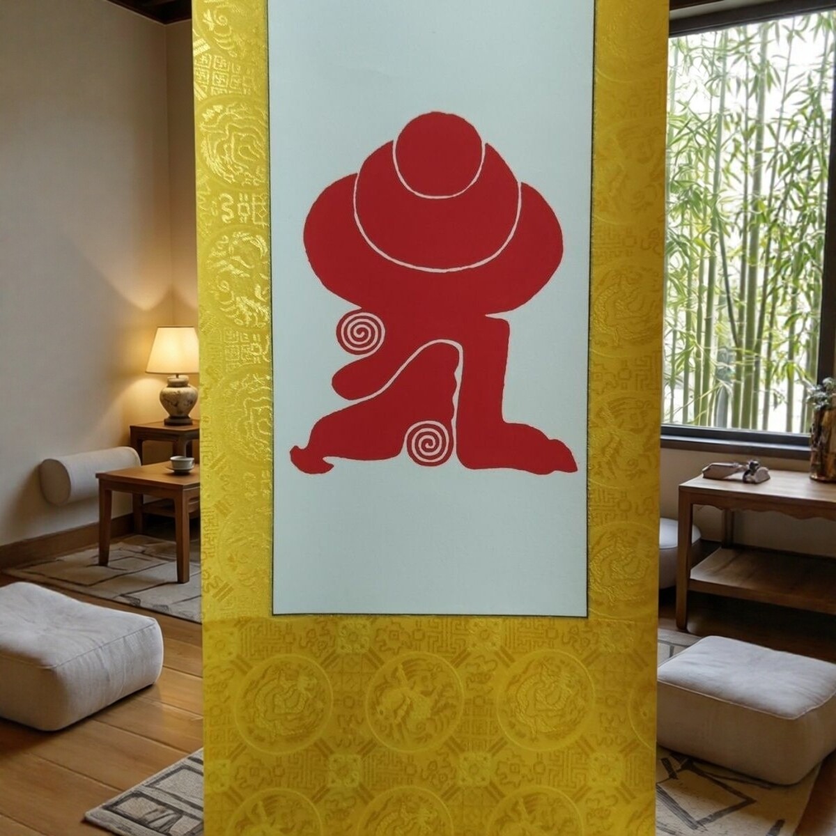 南怀瑾挂画始于唐朝佛家护宅图(南怀瑾老师曾挂于自己居室内)挂轴图片