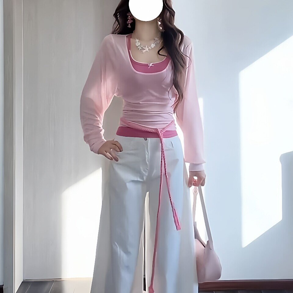 大码胖MM温柔风甜美减龄修身显瘦内搭挂脖吊带背心夏季防晒罩衫女