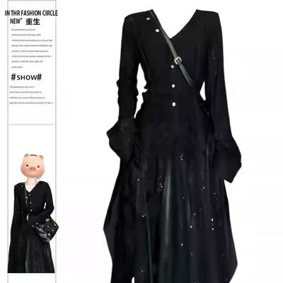 A字裙不规则蕾丝半身裙两件套