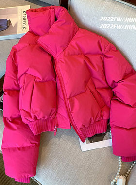 立领加厚棉服外套女2025冬新款小众高级感气质棉衣面包服ins棉袄