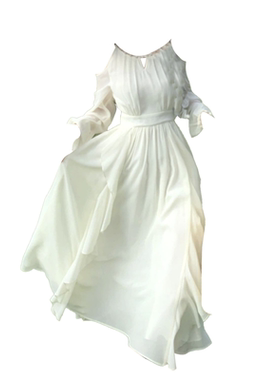 大码胖mm法式初恋白色露肩挂脖连衣裙新款收腰显瘦仙女绝美长裙子