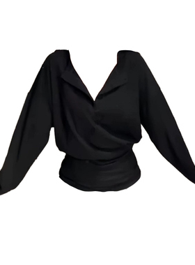 大码胖MM韩系慵懒风白色长袖T恤女秋季新款时尚百搭设计感上衣潮