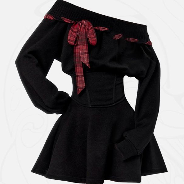 甜酷辣妹小个子百搭卫衣裙