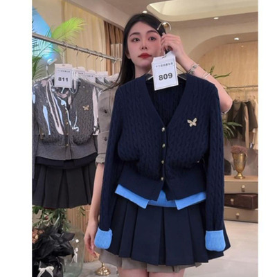 2024秋冬季上衣+半身裙两件套女