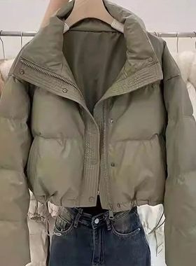 韩版时尚冬装新款棉衣棉服短款夹棉宽松外套加厚保暖棉袄面包服女