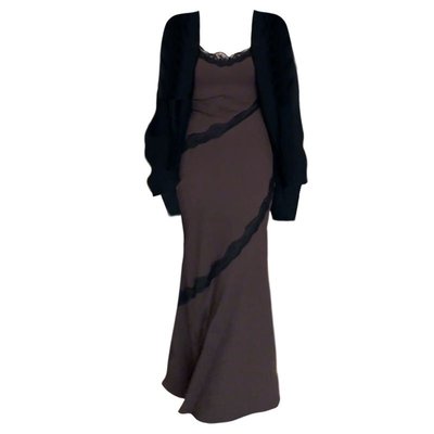 秋季外搭短款毛衣外套连衣裙套装