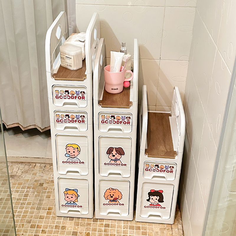 浴室整理置物架收纳柜抽屉式可移动储物卫生间多功能小推车多层