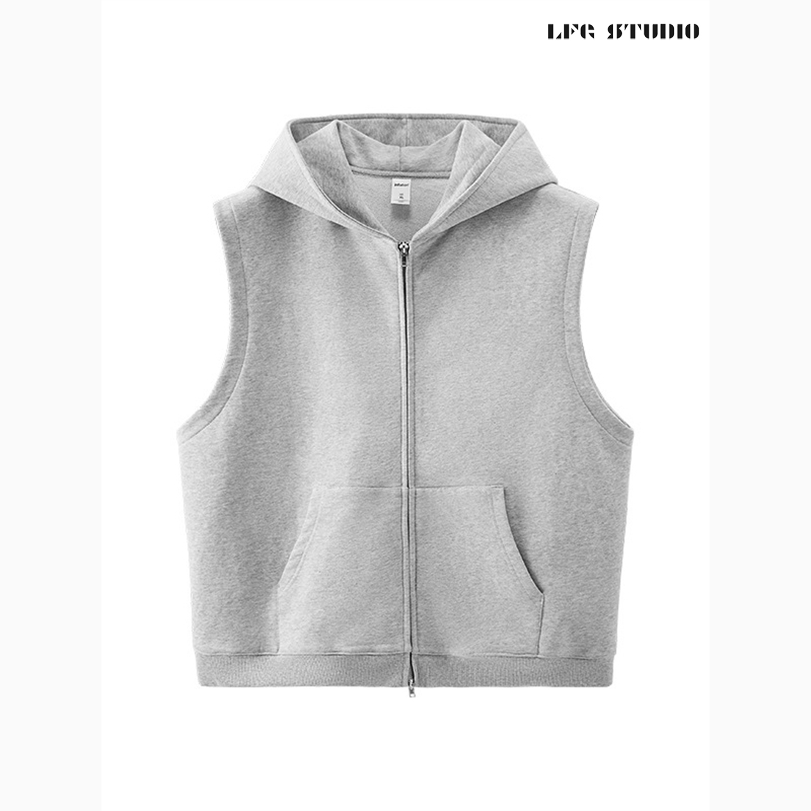 美式双头拉链卫衣马甲25秋季新品