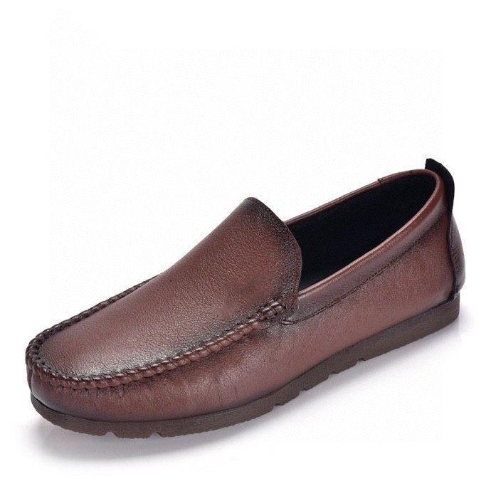 越南撤柜豆豆鞋休闲皮鞋一脚蹬男鞋真皮夏季高端乐福鞋软底懒人鞋