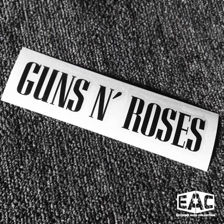 枪花枪炮与玫瑰乐队guns n roses镂空金属摇滚汽车贴纸反光车贴