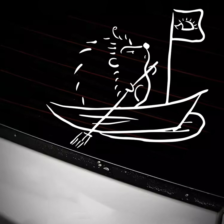 刺猬3赵雷车贴纸破浪船长