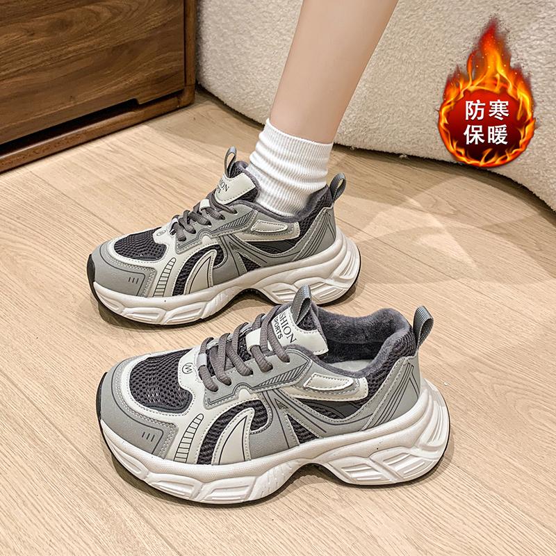 【单里+绒里】厚底4公分防滑保暖百搭时尚老爹鞋