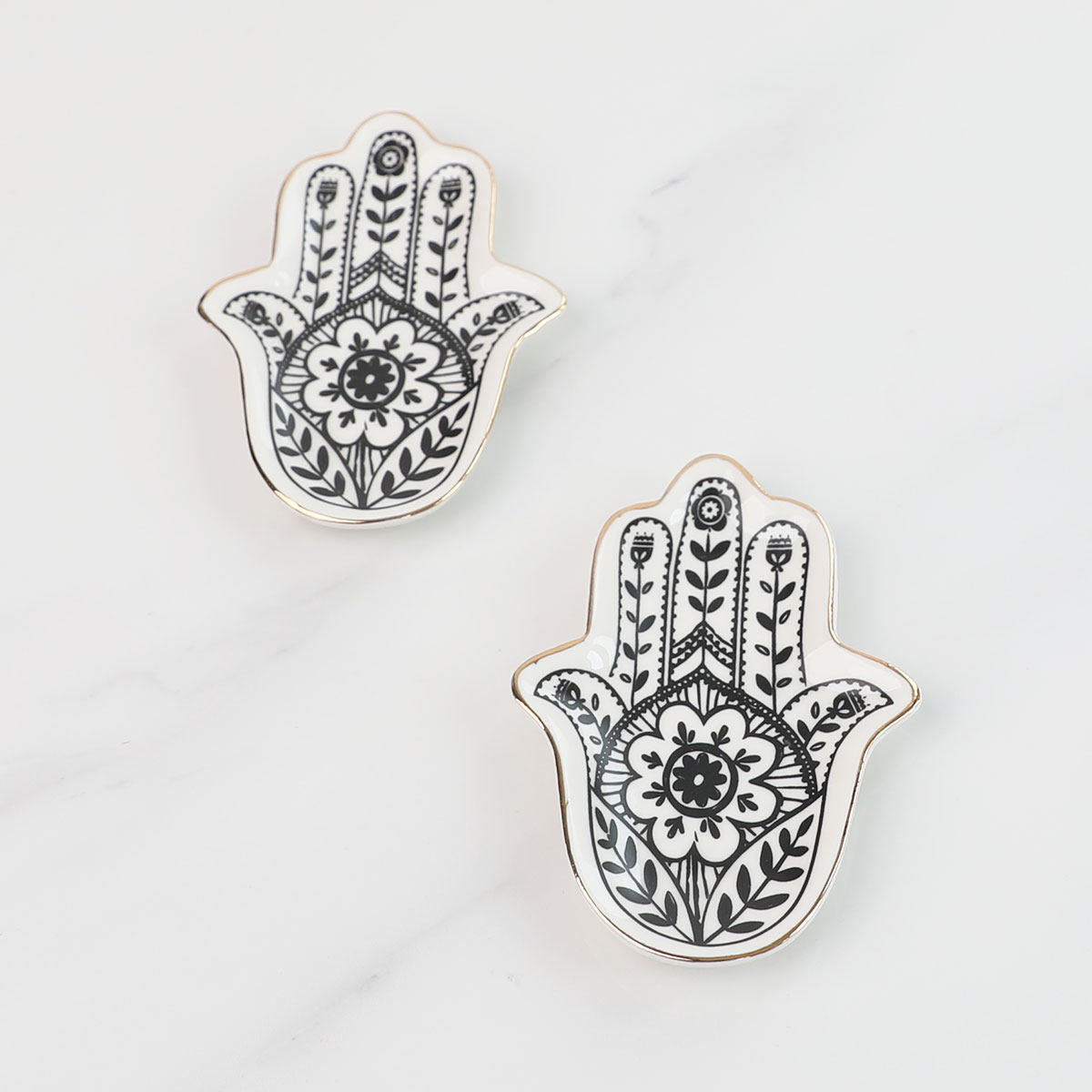 세라믹 트레이 북유럽 인 스타일 입구 검은 부처님의 손 유럽 트레이 기본 보석 접시 보관함