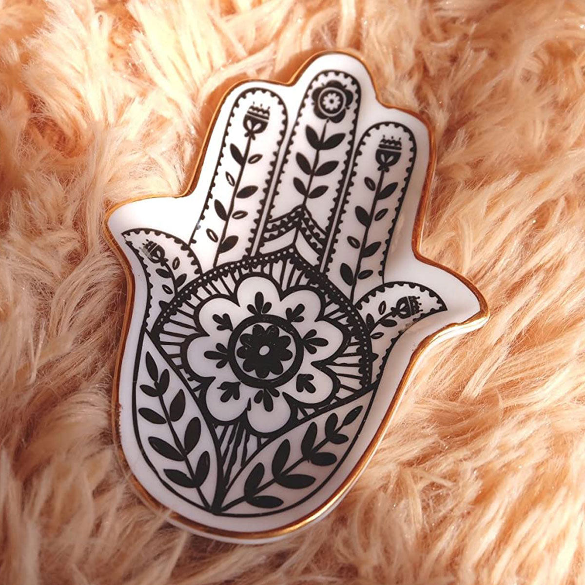 세라믹 트레이 북유럽 인 스타일 입구 검은 부처님의 손 유럽 트레이 기본 보석 접시 보관함