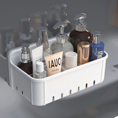 卫生间壁挂式 沥水收纳篮浴室洗漱台免打孔护肤品化妆品置物收纳架