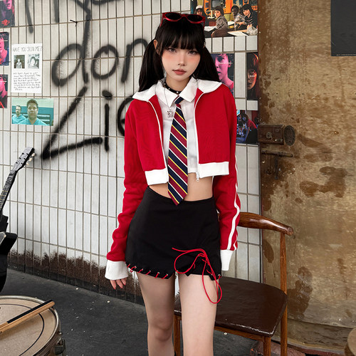 Jennie同款韩系idol风外套三件套