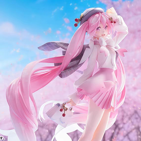 漫笙现货GSCV家miku初音未来樱花未来赏花服装赏花手办模型摆件