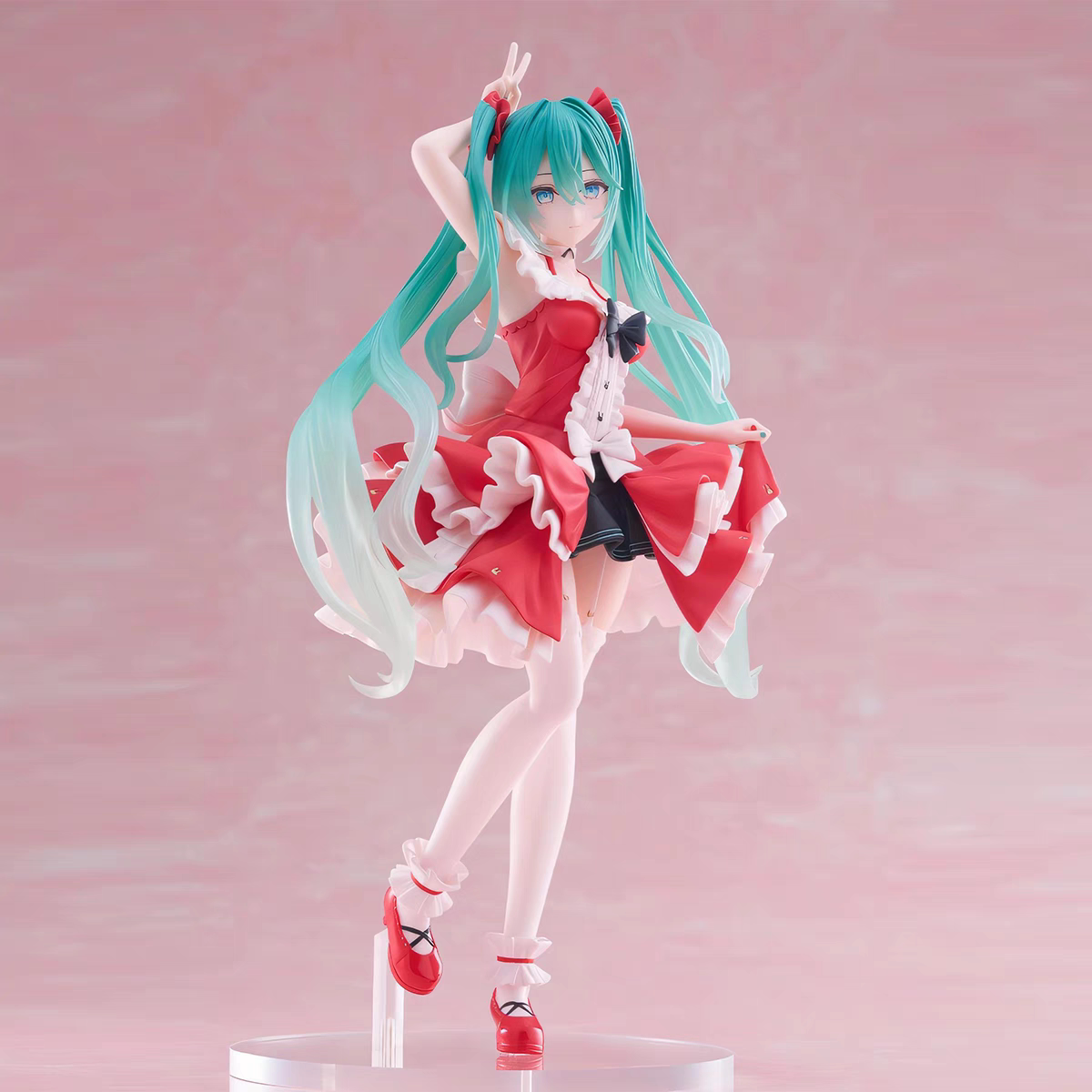 漫笙现货TAITO初音未来红粉色连衣裙Fashion洛丽塔Lolita景品手办