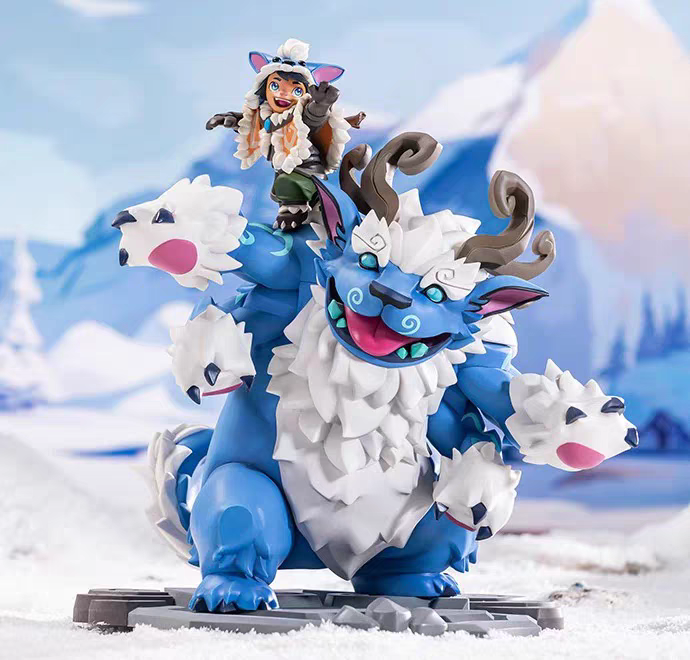漫笙正版现货英雄联盟LOL雪原双子努努和威朗普雕塑手办摆件模型
