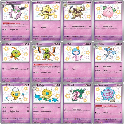 ptcg朱紫Paldean Fates (PAF)异色超能系英文版合集定制DIY复刻