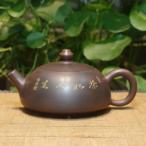 广西钦州原矿坭兴陶茶壶纯全手工壶复古壶泡茶壶茶具茶壶200CC
