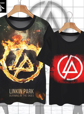 林肯公园LINKIN PARK摇滚乐队冰丝感短袖T恤衫男女速干半袖上衣服