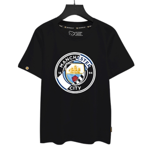 曼城队服足球迷服阿圭罗德布劳内短袖T恤衫男女新纯棉半袖球衣服