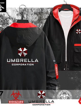 生化危机浣熊保护伞公司标志Biohazard游戏电影夹克连帽男女外套