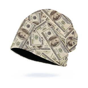 美元美金各国货币金钱符号纸币全幅包头帽子男女防寒风加绒保暖帽