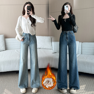 九分长裤 小个子女高腰百搭设计感阔腿裤 春秋145cm显瘦直筒微喇裤