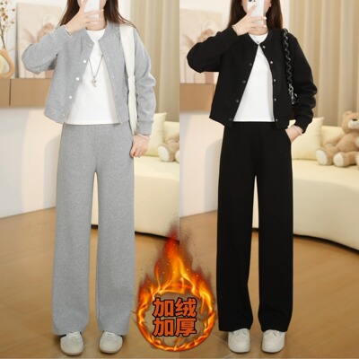 小个子加绒加厚气质长袖上衣